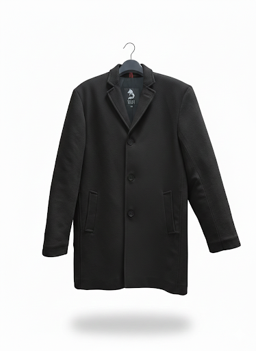 Manteau d'hiver style veston homme mi long semi-ajusté en 100% laine et doublé Pré-vente #DLM-509