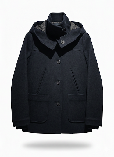 Manteau d’hiver court semi ajusté femme en 100% laine – Desloups Pré-vente #DLF-001