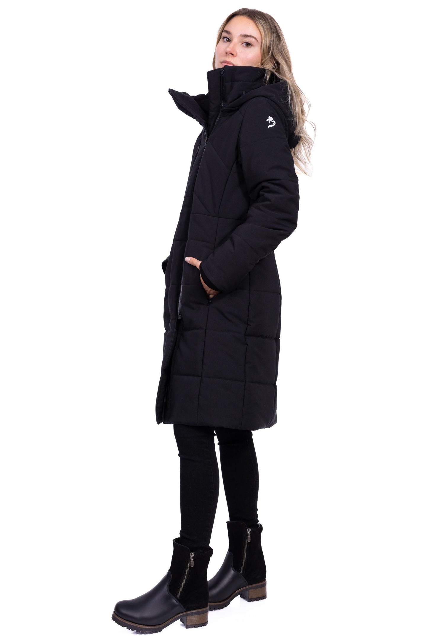 Desloups long women's parka fitted in Isosoft 250g