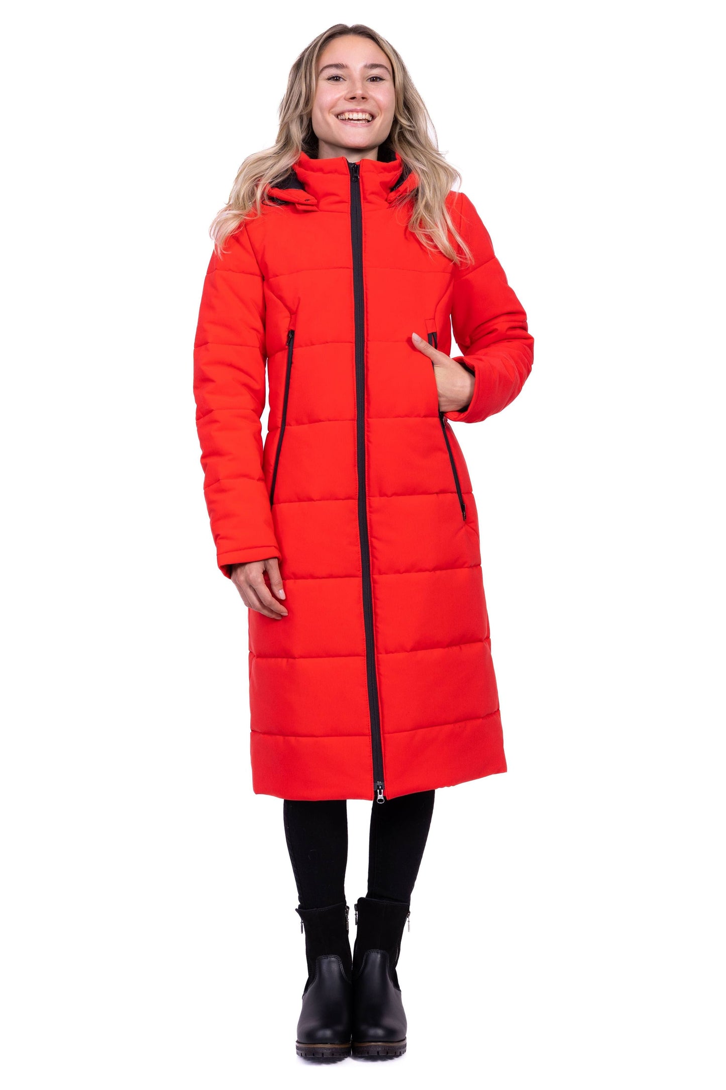 Desloups very long semi-fitted women's parka in Isosoft 250g