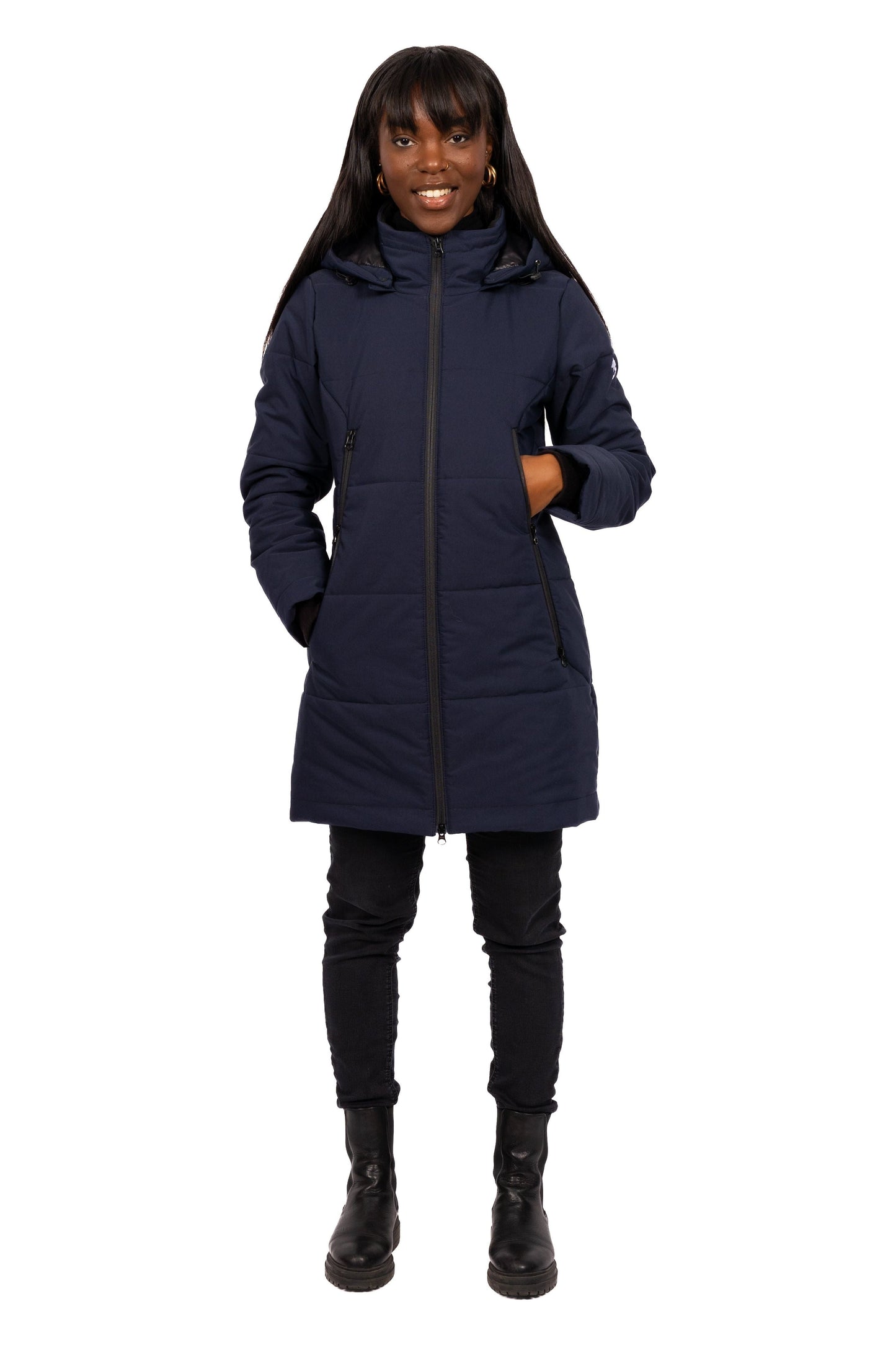 Desloups mid-length semi-fitted women's parka in Isosoft 250g