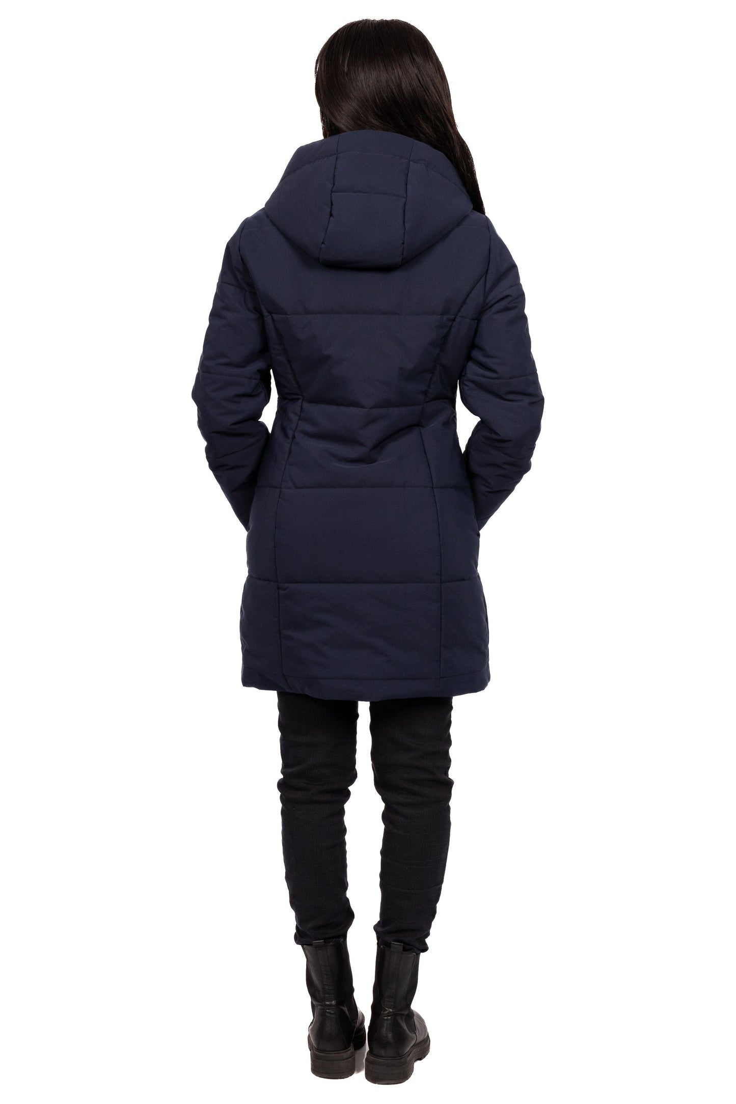 Desloups mid-length semi-fitted women's parka in Isosoft 250g