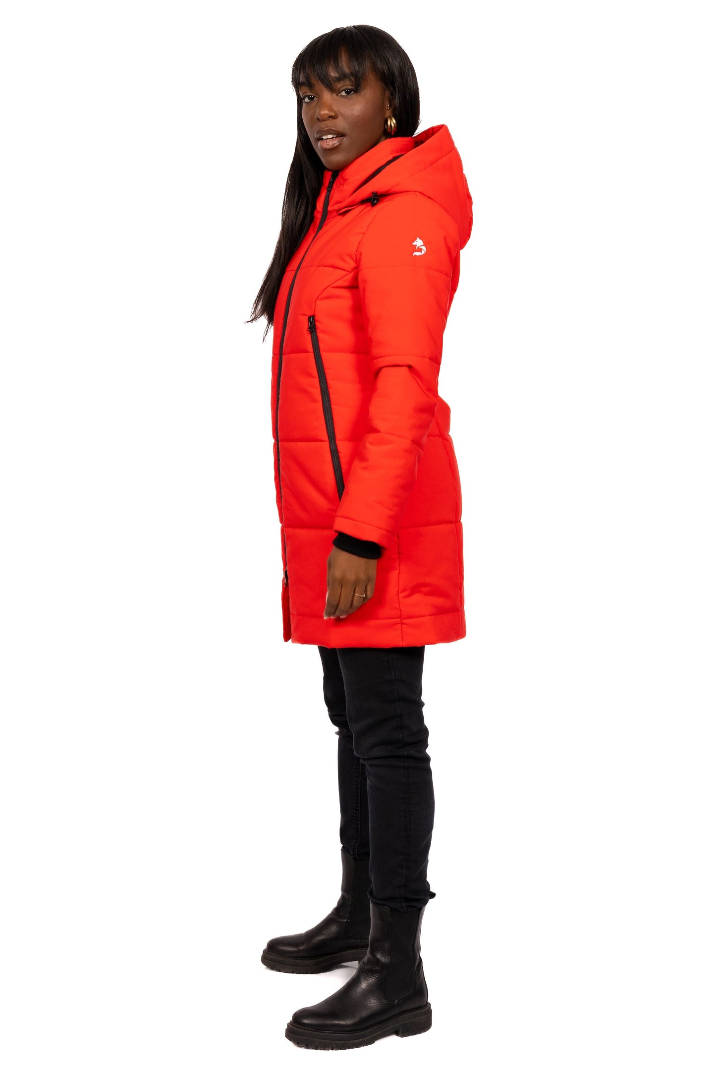 Desloups mid-length semi-fitted women's parka in Isosoft 250g