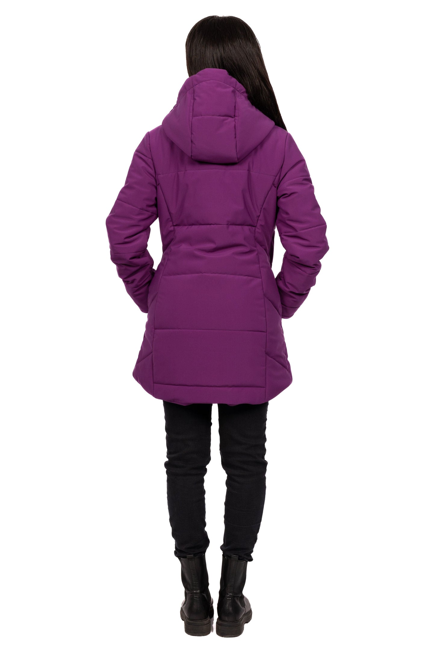 Desloups mid-length women's parka fitted in Isosoft 250g