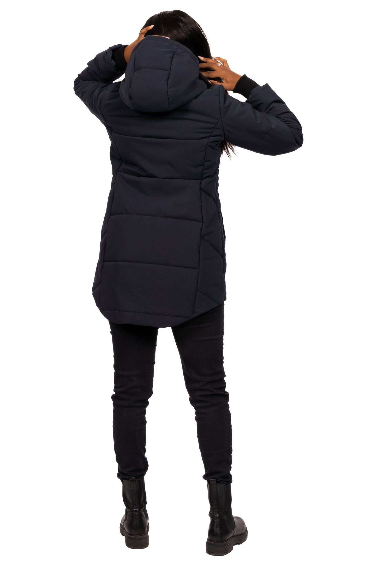 Desloups mid-length women's parka fitted in Isosoft 250g