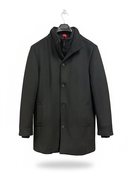 Vintage - manteau homme mi-long noir- M