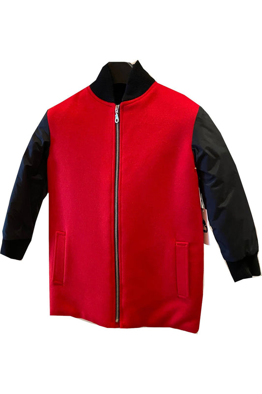 SOLDE ÉCHANTILLON - manteau enfant lainage rouge - 8 ans